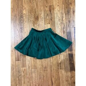 City Vibe Green Mini Skirt Size 0‎ High Waisted Flare Party Cocktail